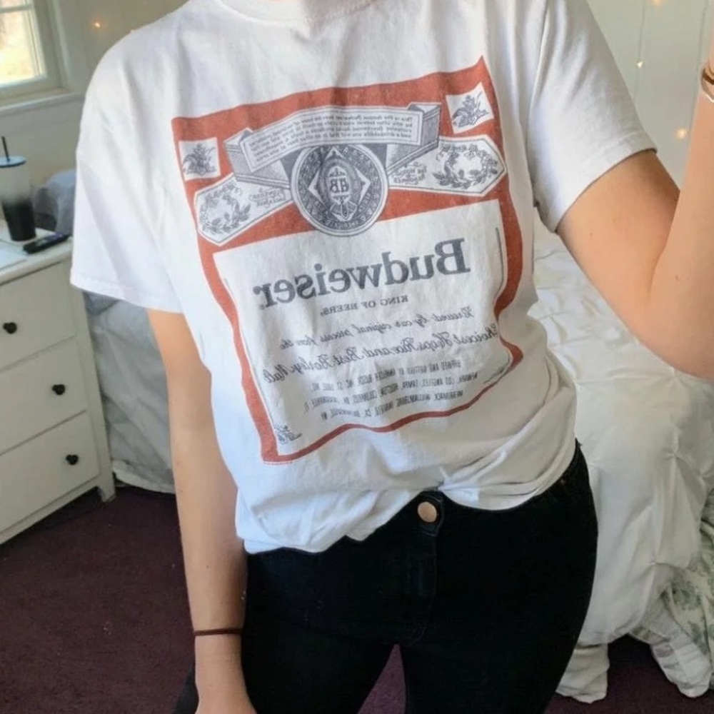 Budweiser Beer Ad 90’s Graphic T-Shirt Tee Top - Picture 5 of 11